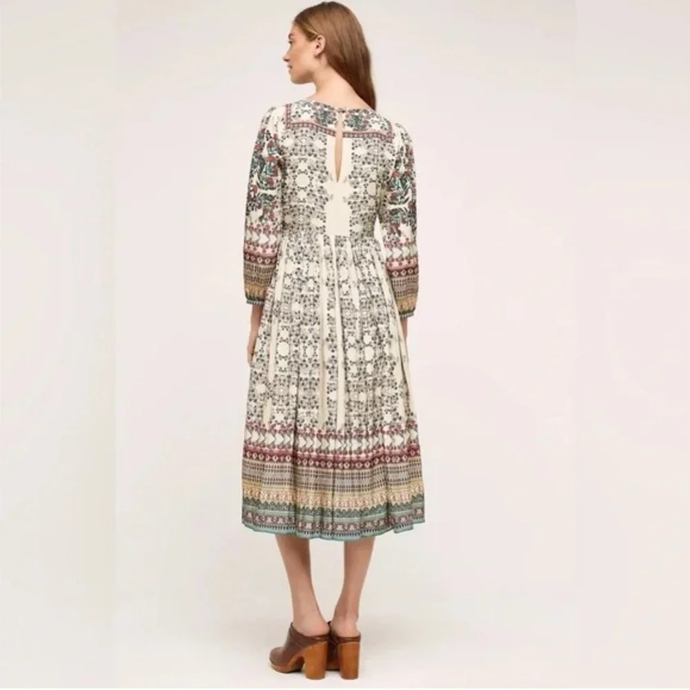 Bhanuni by Jyoti for Anthropologie Far Fields Embellished Midi Dress – Size 4